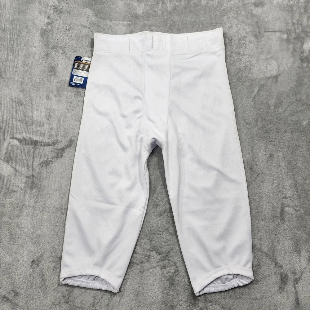 Champro Sports Pants Mens M White Cropped Baseball Knicker Adjustable Waist‎